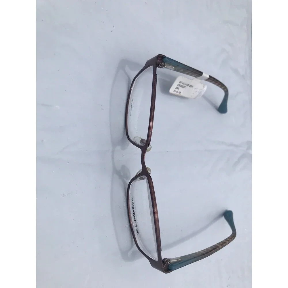 Victorious Women's V423 Full Rim Frame, Brown/Turquoise, Size 52-18-135
